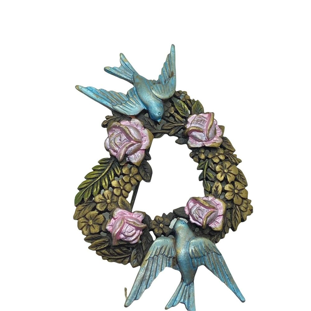 Jj Brooch Pin Love Birds On Heart Womens Sweet Little C Clasp Charming Jewelry View 3